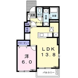 高槻駅 徒歩28分 1階の物件間取画像